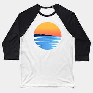 Sea and Sunset, Beach Sunset Baseball T-Shirt